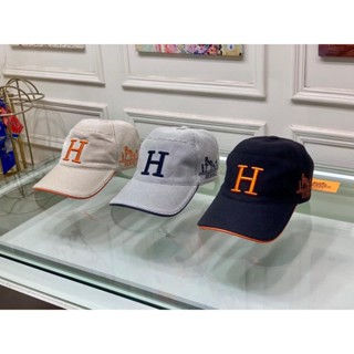 [sports] New_hermes หมวกเบสบอล ผ้าฝ้าย ปักลาย สําหรับผู้ชาย ผู้หญิง H048