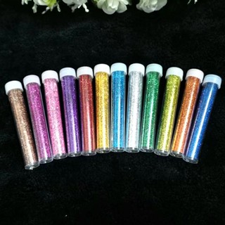 ♘✤✒บรรจุขวด Glitter ผง Cross Stitch Gold Powder Glitter Glitter ผงทำด้วยมือเด็กจิตรกรรมเล็บ Glitter ผง