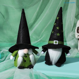 Calcium Halloween Faceless Doll Handmade Hollow Out Pentagram Pointy Hat Braid/Beard Design Gnome Faceless