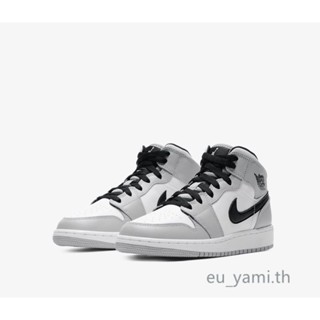 ของแท้ 100%  AIR JORDAN 1 MID SMOKE GREY