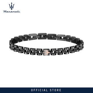 Maserati Jewels 22cm Mens Stainless Steel Crystals Bracelet JM420ATJ01 (Adjustable)