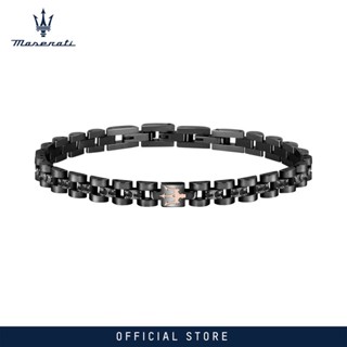 Maserati Jewels 22cm Mens Stainless Steel Crystals Bracelet JM420ATJ01 (Adjustable)