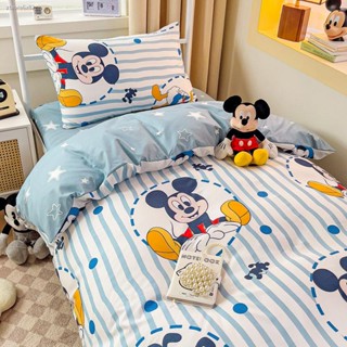 ✺✹ผ้าปูที่นอน 3 5 ฟุต  ชั้นเรียน Disney ผ้าฝ้ายซักชุดสี่ชิ้นห้องเด็กหอพักนักเรียนเดี่ยวชุดสามชิ้นมูลค่าสูง