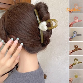 HOT_ ผู้หญิงผม Gripper สไตล์ Claw Heart Decor ผม-คงที่สี Candy Lady Hair Claw อุปกรณ์เสริมผม