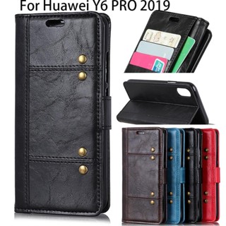 เคสโทรศัพท์มือถือหนัง ตั้งได้ สําหรับ Huawei Y6 PRO 2019 Y6PRO 2019