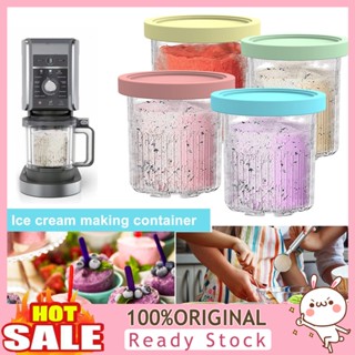 [B_398] 4Pcs 750ml Ice Cream Container with Lid Leakproof BPA Free Safe Ice Cream Maker Freezer Safe Ice Cream Pints Container for Ninja NC501 NC500