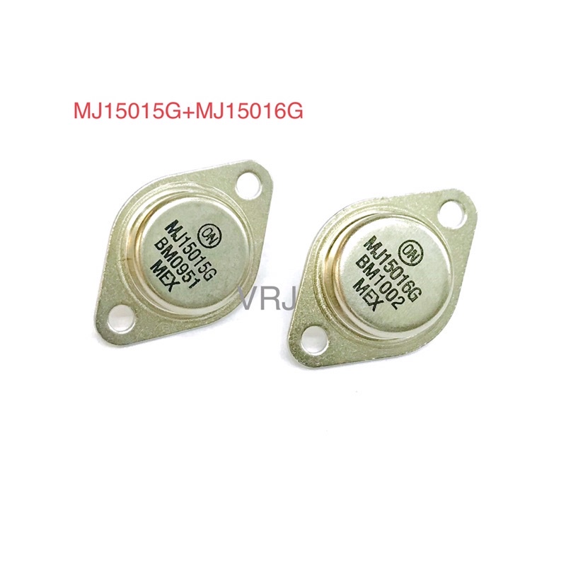 Tansistor MJ15015+MJ15016 แท้(ขายเป็นคู่)  ทรานซิสเตอร์ PNP+NPN 200V 15A 180W