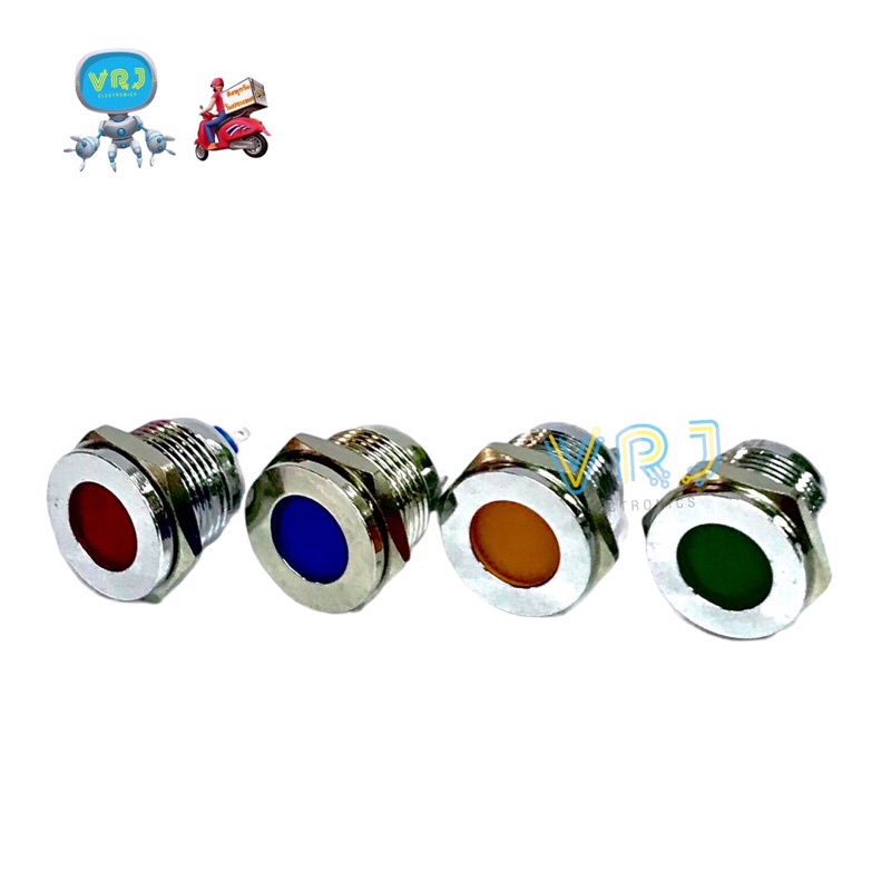 LAMPเหล็ก 16mm 2ขา (ราคาต่อ 1ชิ้น)ไฟโชว์ ไฟแสดงสถานะ