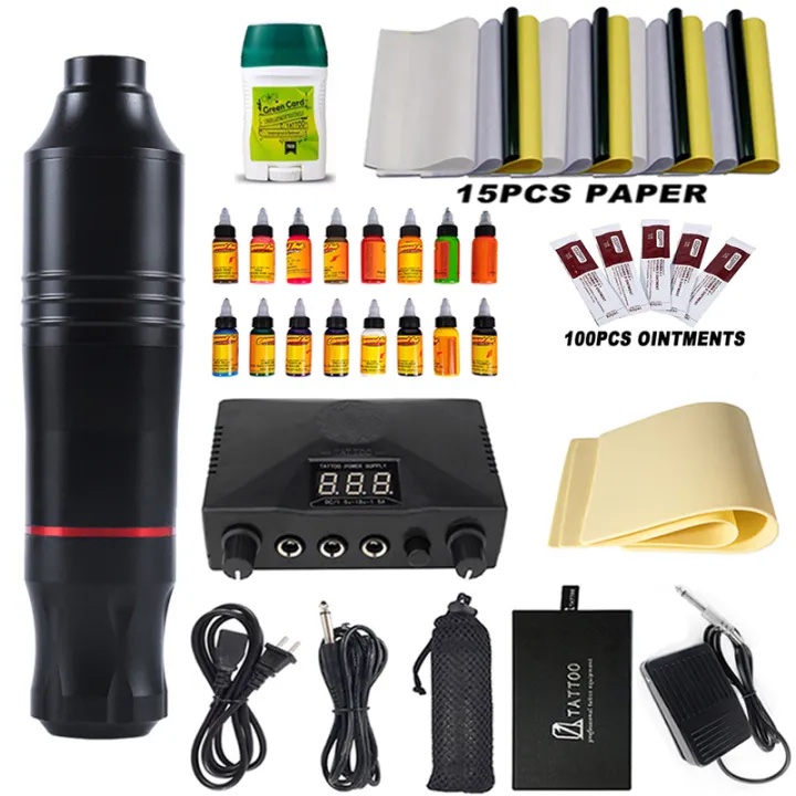 【Buy 1 Get 1 Gift】tattoo machine set complete kit Pen Type Tattoo Machine Set Rotary Tattoo Machine