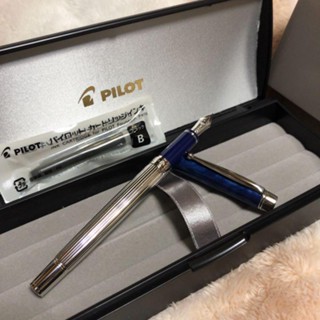 【Direct from Japan】 ☆New Unused Pilot Granse Fountain Pen Black and Blue Nib M☆