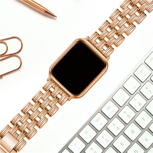 ✣❉for Apple Watch Bands 38mm 40mm 41mm 42mm 44mm 45mm Women Link Bracelet Stainless Steel Strap for iWatch Series 7 6 5
