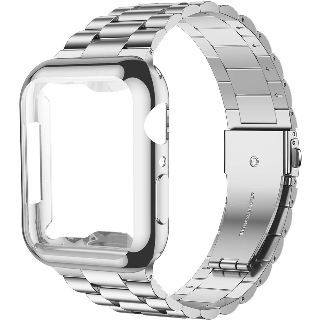 ✐◊▫Case+strap For Apple Watch band 49mm 45mm 44mm 40mm 41 42 Plated case cover correa bracelet belt iWatch serie 4 3 SE