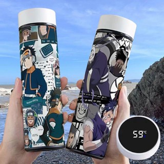 Naruto Uzumaki Hy ga Hinata Uchiha Sasuke Hatake Kakashi NARUTO Merchandise กระติกน้ําร้อนอัจฉริยะ สแตนเลส ความจุขนาดใหญ่ แบบพกพา แสดงอุณหภูมิสูง