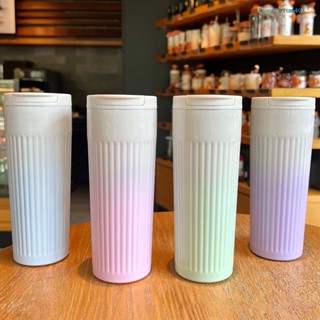 Calciwj 500ml Insulated Cup Anti-slip Heat Resistant Leak-proof Good Thermal Insulation Student Coffee Cup