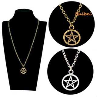 HOT_ ผู้หญิงผู้ชายรอบ Pentagram กลวงสร้อยคอจี้ของขวัญเครื่องประดับเย็น