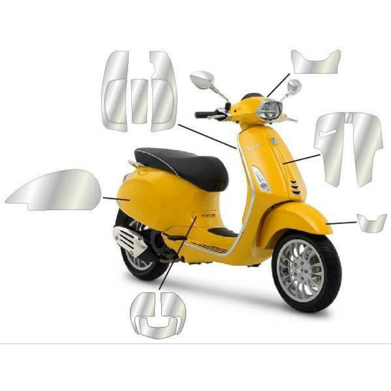 ฟิล์มกันรอยชุดสีรอบคัน Vespa Sprint ฟิล์มใสกันรอย