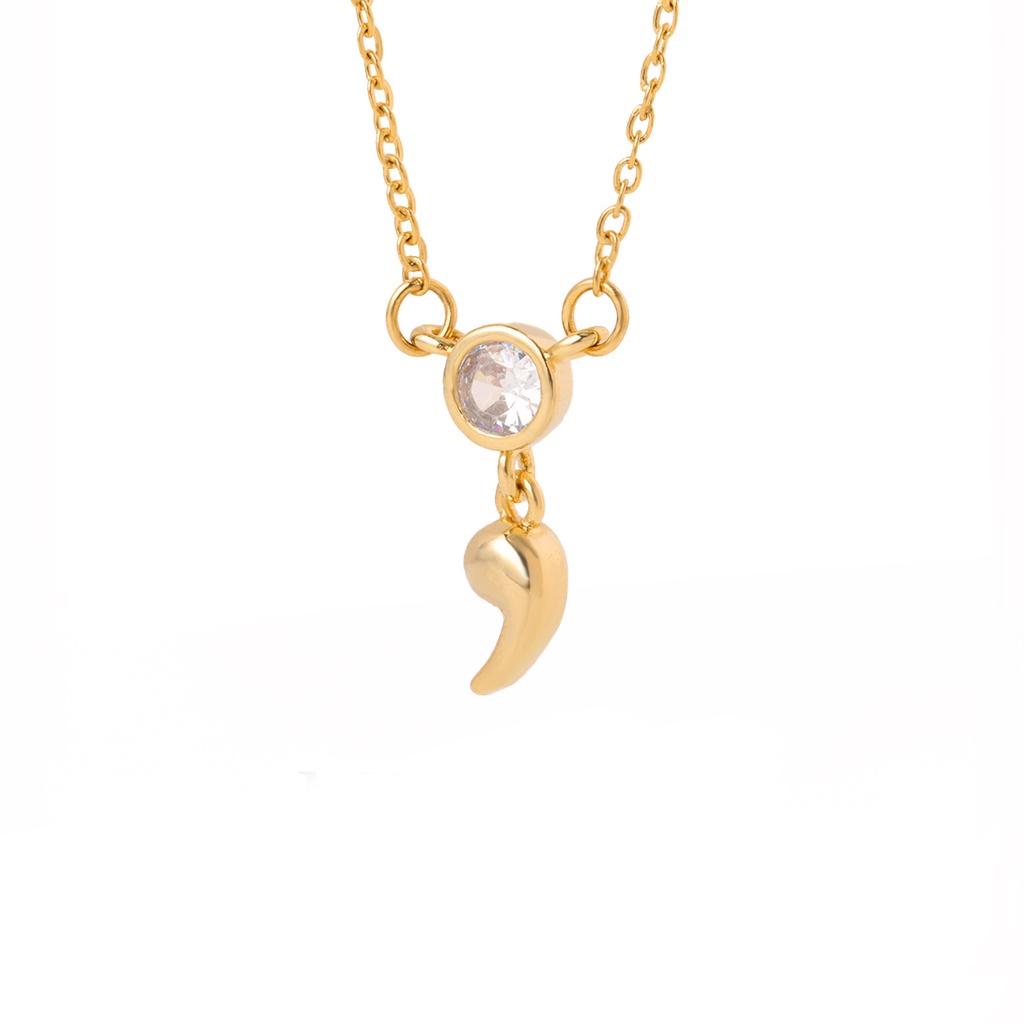 jewelry สร้อยคอทอง 18K ของผู้หญิงทำทองที่สวยหรูจี้น่ารักคุณภาพสูงเครื่องประดับสาวปาร์ตี้ Gift 539n