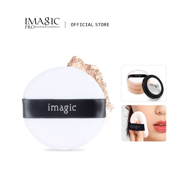 IMAGIC พัฟแต่งหน้า พัฟทรงกลม เหมาะสำหรับการลงแป้ง เติมหน้า ทำความสะอาดง่าย