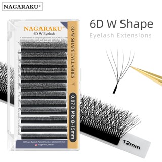 Nagaraku W Shape 6D ขนตาปลอม หนาแน่น พรีเมี่ยม