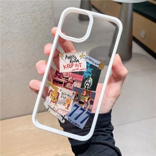 เคสโทรศัพท์มือถือ อะคริลิคแข็ง แบบใส ลาย Toy Story แฟชั่น สําหรับ iphone 14promax 11 13 12 7Plus 8 X XS Max