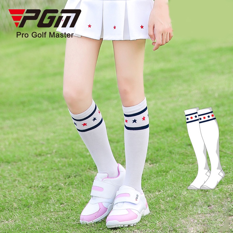 [11GOLF] ถุงเท้ากอล์ฟ เด็ก ถุงเท้าข้อยาว PGM WZ008 Girl Golf Sports Socks