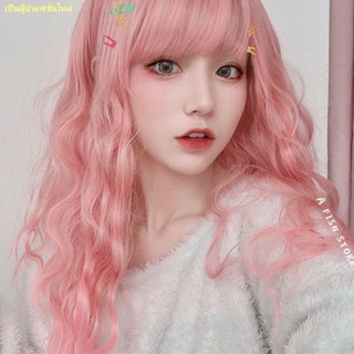 🍓จัดส่งทันที🍓Lolita วิกผมสากล สีเบจญี่ปุ่น Lolita ผมยาวหยิก ดัดข้าวโพด บะหมี่กึ่งสำเร็จรูป ม้วนผมปลอม