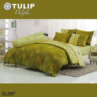 Tulip Delight ผ้าปูที่นอน (ไม่รวมผ้านวม) 3.5ฟุต 5ฟุต 6ฟุต พิมพ์ลาย กราฟฟิก DL097 #ทิวลิปดีไลท์ เครื่องนอน ชุดผ้าปู