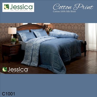 Jessica ผ้านวม 90 x 100 นิ้ว (ไม่รวมผ้าปูที่นอน) Cotton 100% พิมพ์ลาย กราฟฟิก C1001 #เจสสิกา ผ้าห่ม