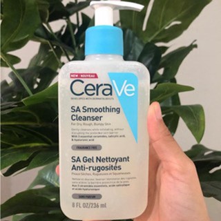 เตรียมการจัดส่ง เซราวี Cerave SA Smoothing Cleanser 236ml cerave cleanser ผิวมัน สำหรับผิวหยาบกร้าน