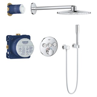 GROHE GROTHERM SMART CONTROL THM BUNDLE ROUND 3SC Shower Valve Toilet Bathroom Accessory Set Faucet Minimal