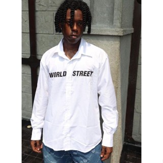 เชิ้ตสกรีน Logo  World Street  ไม่ติดแผ่นหนัง