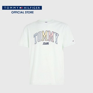 Tommy Hilfiger เสื้อยืดแขนสั้นผู้ชาย รุ่น DM0DM16401 LXW - สีเขียว