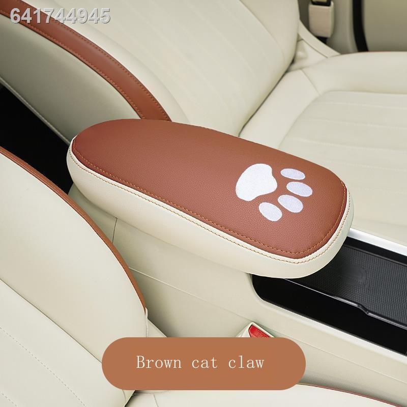 【2022 ORA GOOD CAT 】ออยเลอร์แมวดีพิเศษกล่องที่เท้าแขนปกสี่ฤดูกาลหนังสากลปกป้องกันป้องกันรอยขีดข่วนรถอุปกรณ์ตกแต่งภายในกา