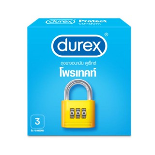 Durex ถุงยาง Protect ขนาด 52 Mm 3 ชิ้น/กล่อง