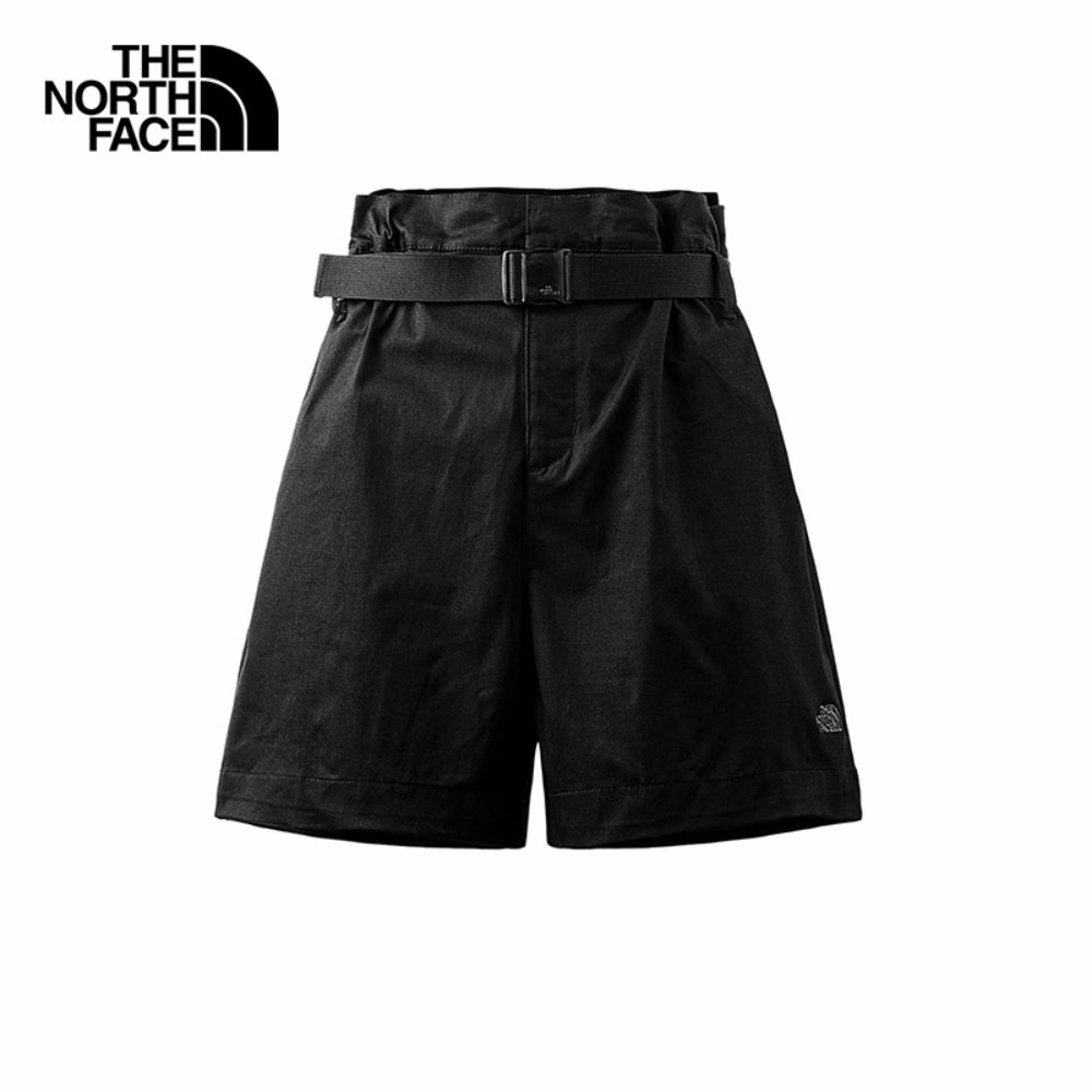 THE NORTH FACE W HIGH WAIST COTTON SHORTS / ดูตาราง ASIA Size (AP) - TNF BLACK กางเกงขาสั้น ผู้หญิง