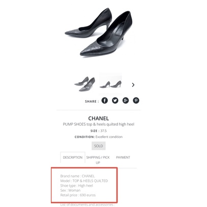 รองเท้า Chanel แท้ 💯% Made in Italy 🇮🇹 เบอร์ 36.5