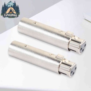 2 X Xlr 3pin Male To Female อะแดปเตอร์ปลั๊กซ็อกเก็ตเชื่อมต่อสายเคเบิ้ล