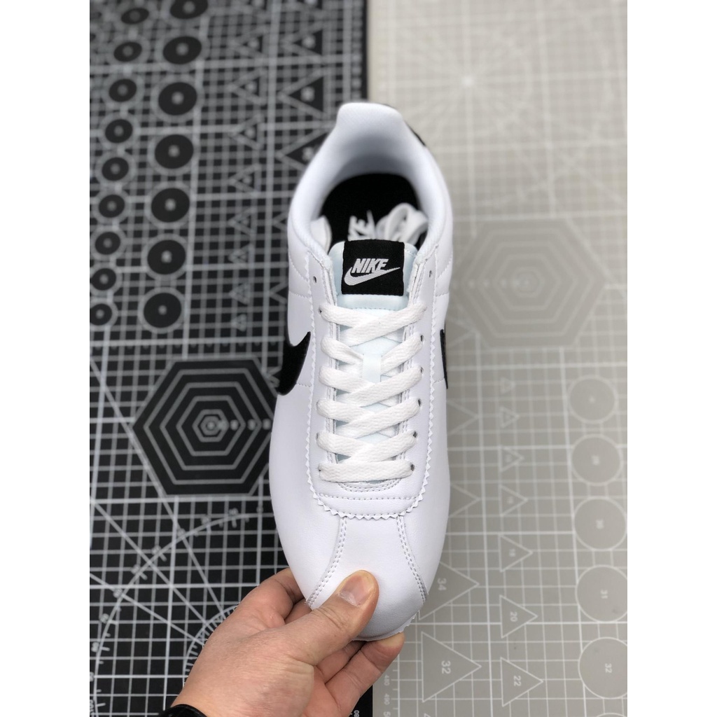 รองเท้าผ้าใบ nike▲✼№2022 Nike Put Classic Cortez Leather Forrest Gump Retro Running Shoes - Standard Box Store Platform