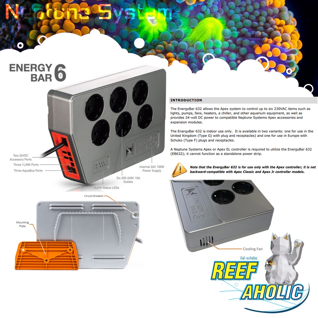 Neptune System Apex Energy Bar EB632 มีหน้าตาเหมือนปลั๊กต่อ แต่พ่อคุณเอ้ยยยยย เฉียบบบบขาด บาดใจ