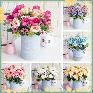 [YZY✿ช่อดอกโบตั๋นประดิษฐ์ ป้องกันการซีดจาง สําหรับตกแต่งห้องนั่งเล่น