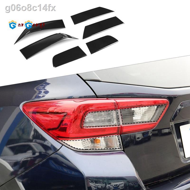 6Pcs Car Smoked Black Rear Tail Light Decor Cover Taillight Lamp Trim Garnish Lamp Hoods for Subaru 