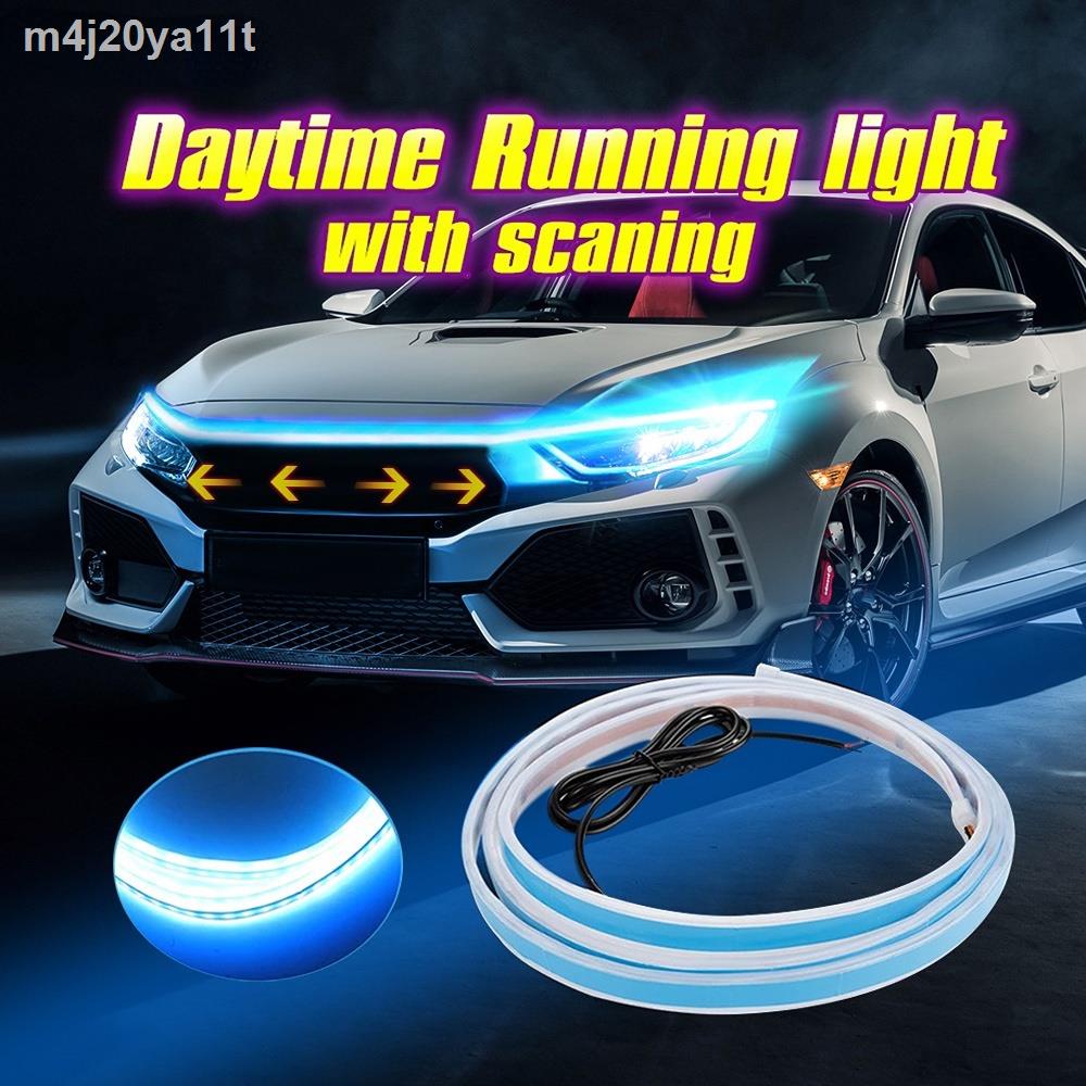 car hood light strip daytime running strip lighting sweep flexible auto cutter decorative neon ambient 12v lamp