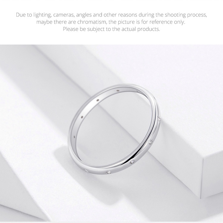 Bamoer แหวนเงิน 925 SCR546 สําหรับผู้หญิงและผู้ชาย - รูปที่ 4