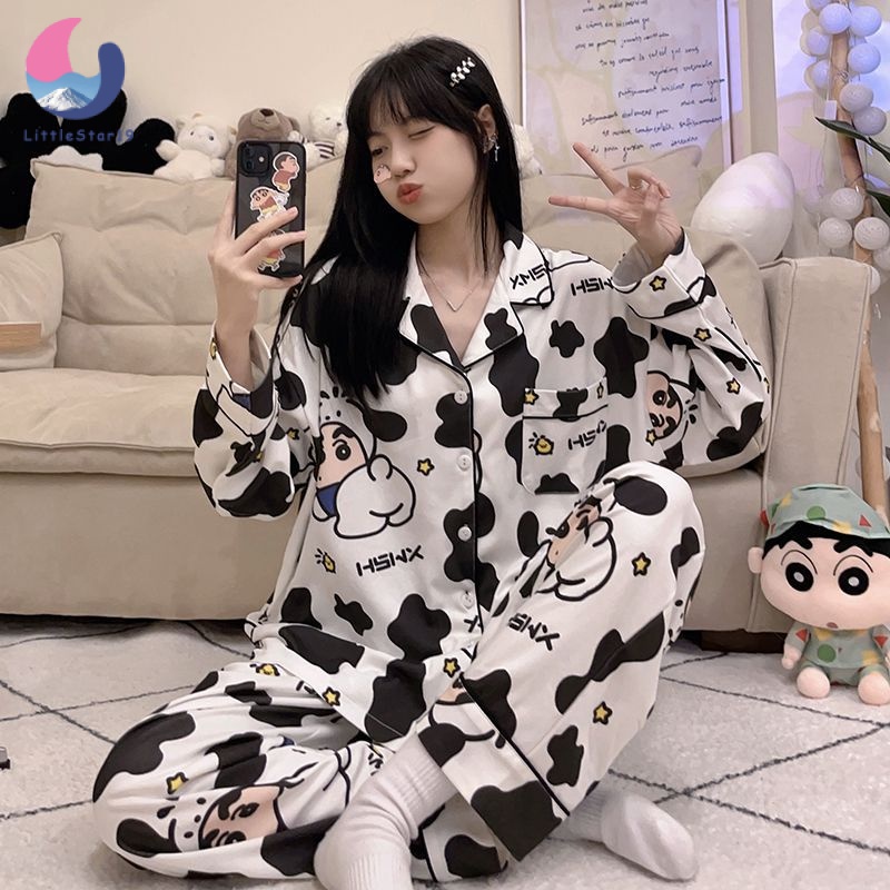 🌻ชุดนอนลายกาตูน🌻 ชุดนอน ชินจัง ผ้านิ่มใส่นอนสบาย Cartoon Pajamas - รูปที่ 4