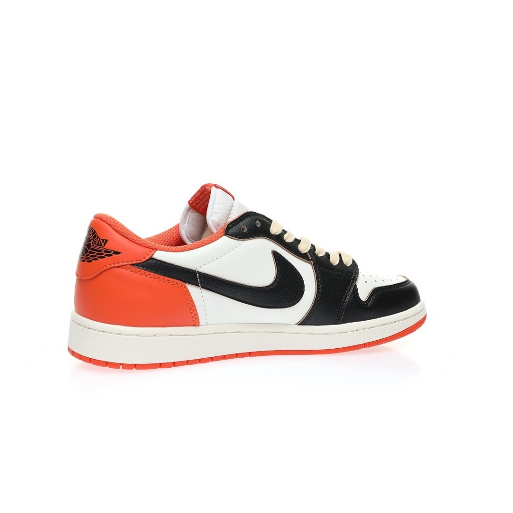 รองเท้าผ้าใบ nike✱♛♙♀ↂTravis Scott x Nike Air Jordan 1 Low OG SP Shattered Backboard AJ1 รองเท้าผ้าใบ TS ข้อต่อสีดำสีส้ม