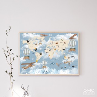 CHIC REPUBLIC AROUND THE WORLD/50x70,ภาพติดฝาผนัง - สี หลากสี