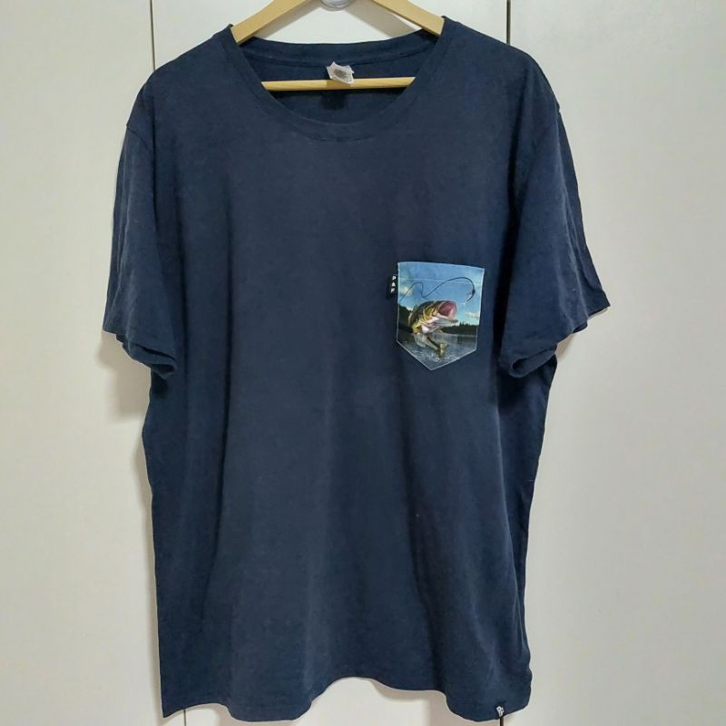 เสื้อยืด Poches & Fils pocket fishing size XL ผ้าบาง 50/50 (LV1)