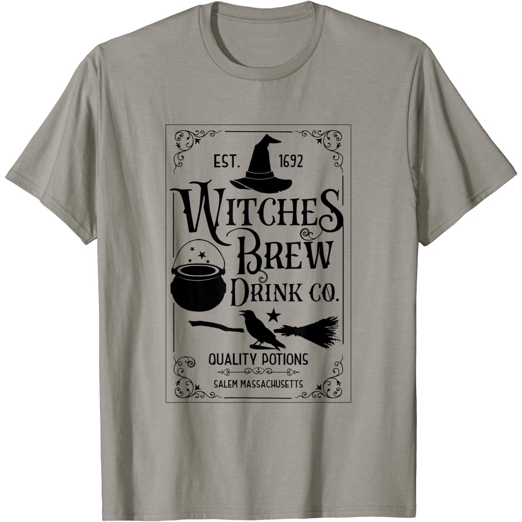 Salem Witch Est 1692 Witches Brew Drink Co. เสื้อยืดฮาโลวีนตลก