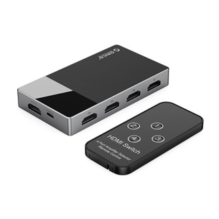 ORICO-OTT HD-4H 4in1 Out HDMI 2.0 Compatible Switch Grey โอริโก้ รุ่น HD-4H สวิตช์ HDMI 4K HDMI 4in1 HDMI2.0 Converter รองรับ 4K@60Hz สีเทา