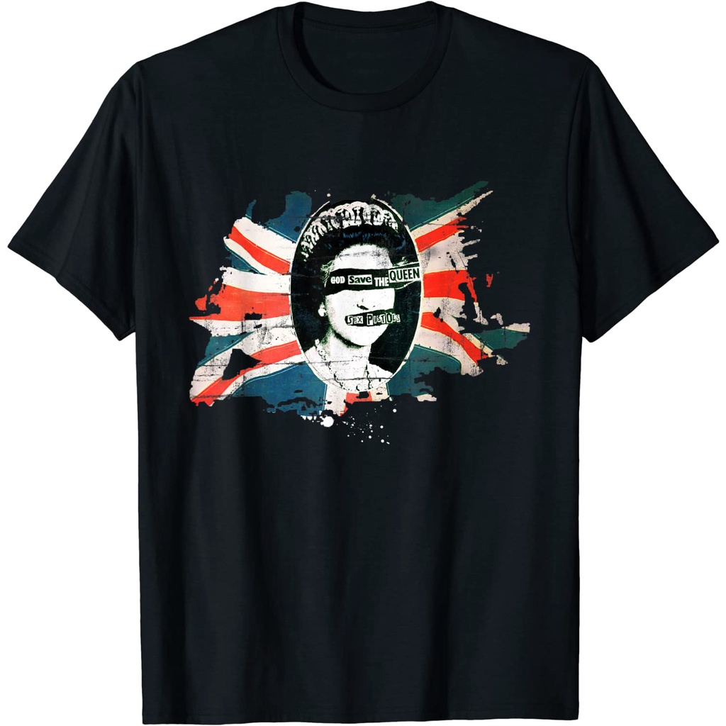 Sex Pistols Official Flag เสื้อยืด God Save The Queen